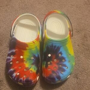 CROCS Kids Rainbow Tie-Dye Sandals